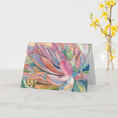 Graptoveria Watercolor durch Debra-Lee Baldwin Karte (Gelbe Blume)