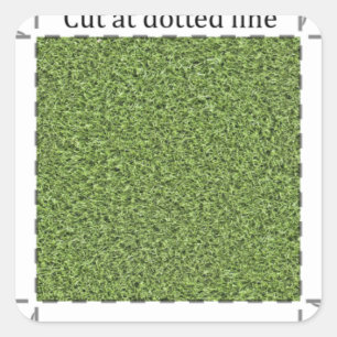 Gras 1-Zoll-Decal Quadratischer Aufkleber