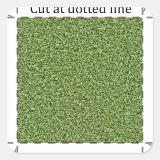 Gras 1-Zoll-Decal Quadratischer Aufkleber (Vorderseite)