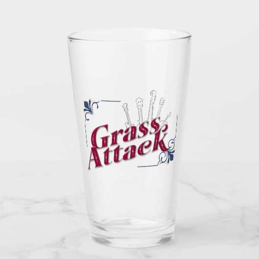 Gras Angriff Glas Tumbler (Vorderseite)
