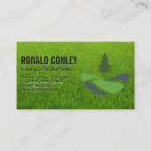 Gras | Baum | Rasenmäher Visitenkarte (Vorderseite)
