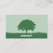 Gras, Baum-Silhouette - Arborist & Landscaper Visitenkarte (Vorderseite)