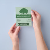 Gras, Baum-Silhouette - Baumpfleger & Landschaftsg Flyer (Gruppe)