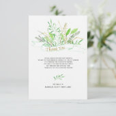 Gras-Beileid danken Ihnen zu kardieren Dankeskarte (Stehend Vorderseite)