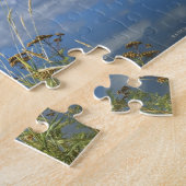 Gras deckt nahe See, Idaho mit Schilf Puzzle (Seite)