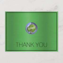 Gras für das Firmenlogo Grün Vielen Dank Postkarte