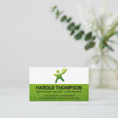 Gras | Gartenwerkzeuge | Green Thumb-Logo Visitenkarte (Stehend Vorderseite)