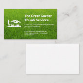 Gras | Gärtner mäht Rasen Visitenkarte (Vorne/Hinten)