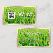 Gras | Goldgrenze | QR-Code Visitenkarte (Vorne/Hinten)