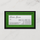 Gras-Green-Picture-Rahmen Visitenkarte (Rückseite)