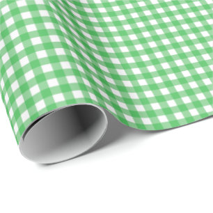 Gras Green Simple Kariert Geschenkpapier