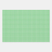 Gras Green Simple Kariert Geschenkpapier Set (Vorderseite 3)
