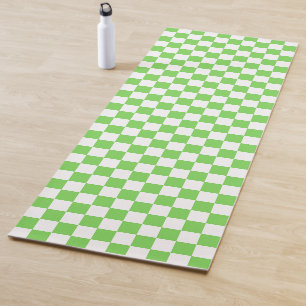 Gras grün kariert yogamatte
