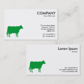 Gras-Grün-Kuh-Symbol - Weiß Visitenkarte (Vorne/Hinten)