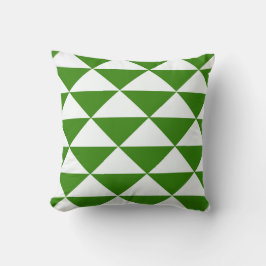 Gras-Grün-und Weiß-Dreiecke Kissen