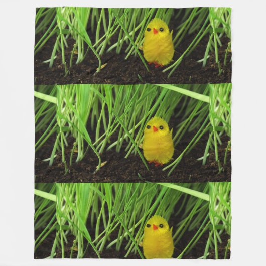 Gras-Hühnerflockenwurf Fleecedecke (Vorderseite)