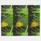 Gras-Hühnerflockenwurf Fleecedecke (Vorderseite (Horizontal))