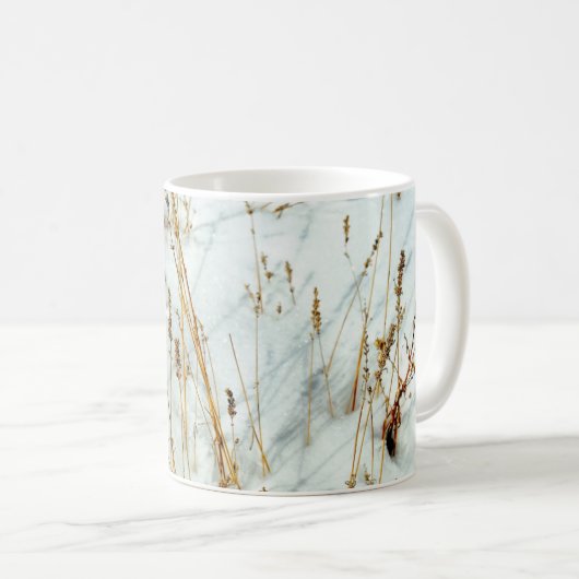 Gras im Schnee Kaffeetasse (VorderseiteRechts)