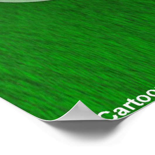 Gras ist auf der anderen Seite grüner als sonniges Poster (Ecke)