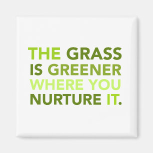 Gras ist grünerer Zitat-Magnet Magnet