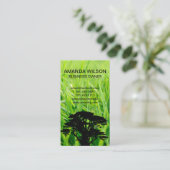 Gras | Landflucht | Gartengutschein Visitenkarte (Stehend Vorderseite)