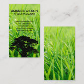 Gras | Landflucht | Gartengutschein Visitenkarte (Vorne/Hinten)