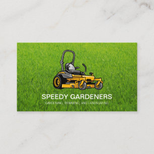 Gras   Landscaper Lawn Mower Icon Business Card Visitenkarte