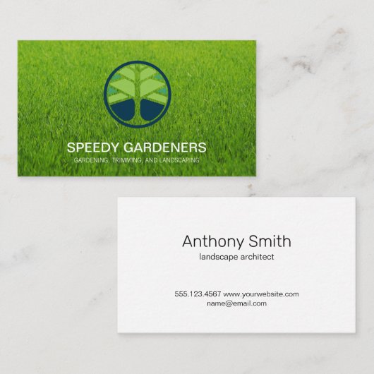Gras | Landscaper Tree Icon Visitenkarte (Vorne/Hinten)