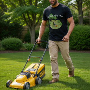 Gras Meister Lustiges Rasenmähen Herren T-Shirt