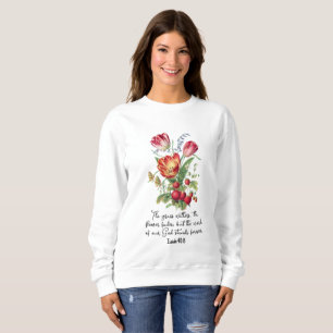 Gras mit der Blume verblüfft das Wort Gottes Bibel Sweatshirt
