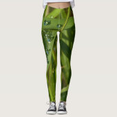 Gras mit Rosen Leggings (Vorderseite)
