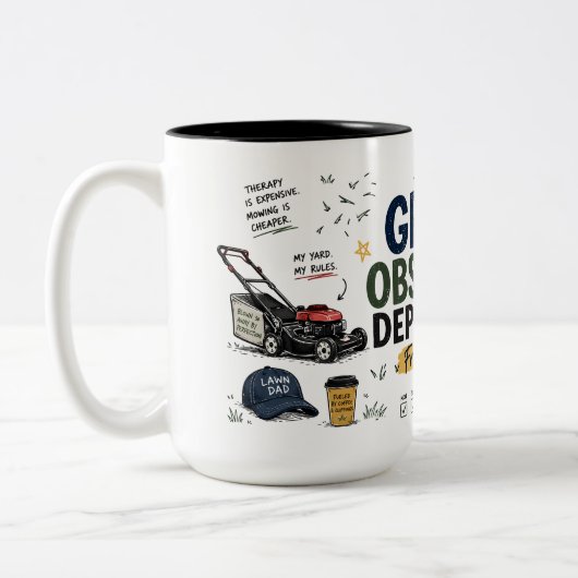 Gras Obsession Abteilung Papa Kaffeetasse (Links)