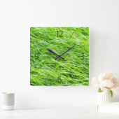 Gras Quadratische Wanduhr (Zuhause)
