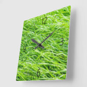 Gras Quadratische Wanduhr (Winkel)
