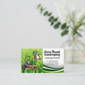 Gras | Rasenmäher | Landscaping Tools Visitenkarte (Stehend Vorderseite)