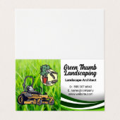 Gras | Rasenmäher | Landscaping Tools Visitenkarten (Außenseite Aufgefaltet)