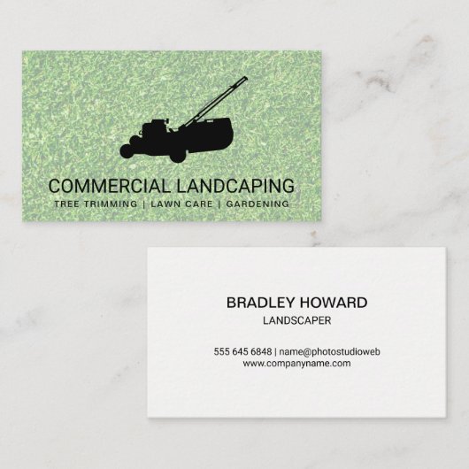Gras | Rasenmäher Visitenkarte (Vorne/Hinten)