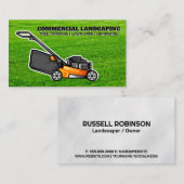 Gras schneiden | Rasenmäher | Landschaft Visitenkarte (Vorne/Hinten)