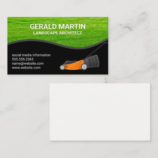 Gras schneiden | Rasenmäher Visitenkarte (Vorne/Hinten)