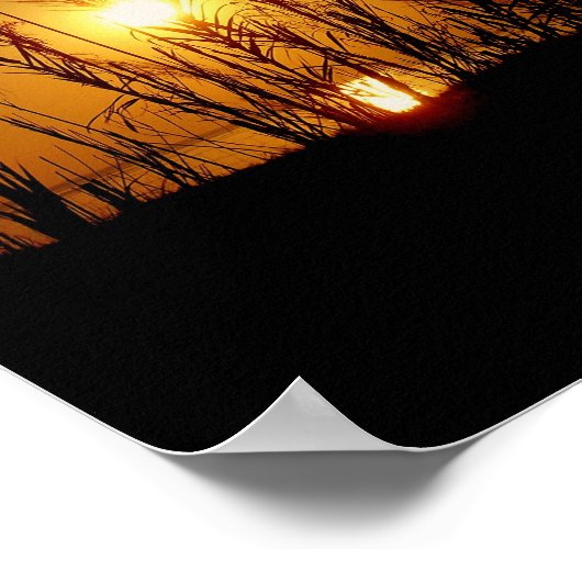 Gras-Silhouette Poster (Ecke)