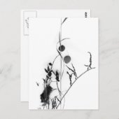 Gras und Blätter im Schnee Postkarte (Vorne/Hinten)