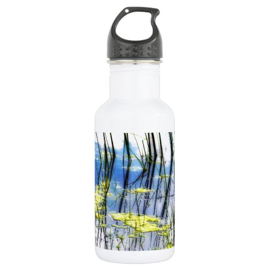 Gras und Blues JPG Trinkflasche (Vorderseite)