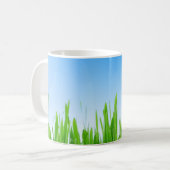 Gras und Himmel Kaffeetasse (Vorderseite Links)