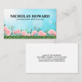 Gras und Rosen | Garten Visitenkarte (Vorne/Hinten)