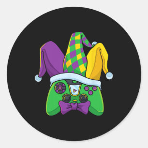 Gras Video Game Controller Jester Hat Kostüme Kind Runder Aufkleber
