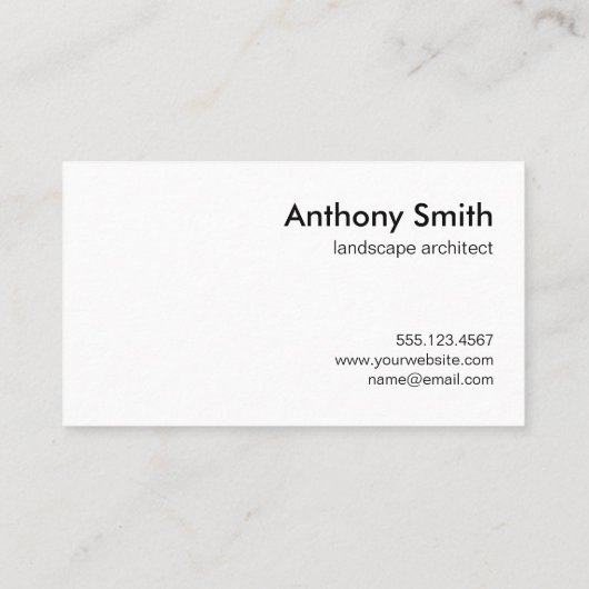 Gras Visitenkarte (Rückseite)