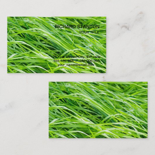 Gras Visitenkarte (Vorne/Hinten)