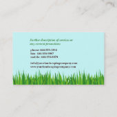 Grasartige Landschaft Visitenkarte (Rückseite)