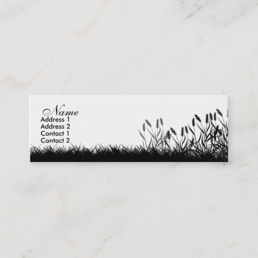 Grasartige Visitenkarte (Vorderseite)