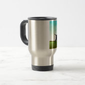 Grasartiger Feld-Zeiger-Hund Reisebecher (Vorderseite Links)